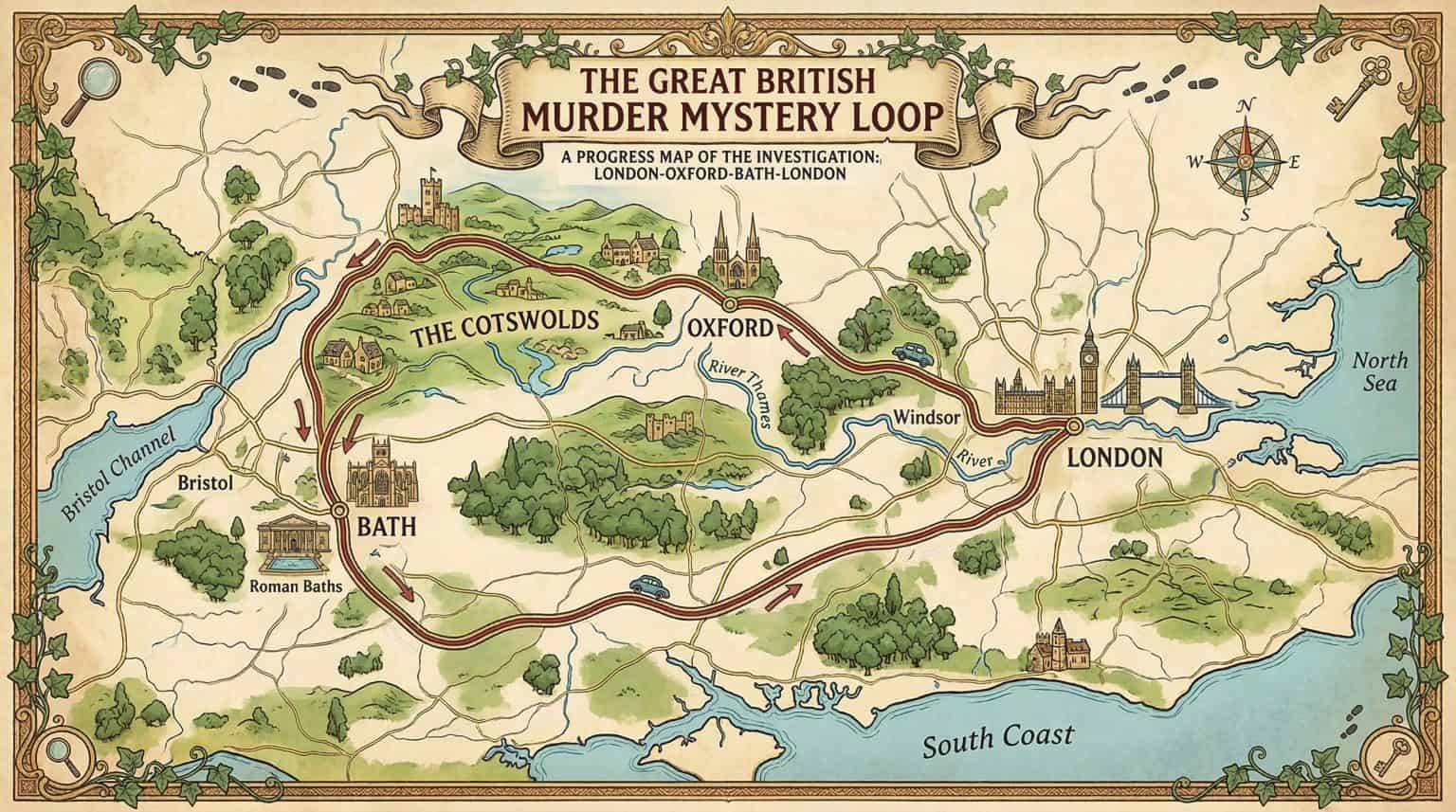 Great British Murder Mystery Map