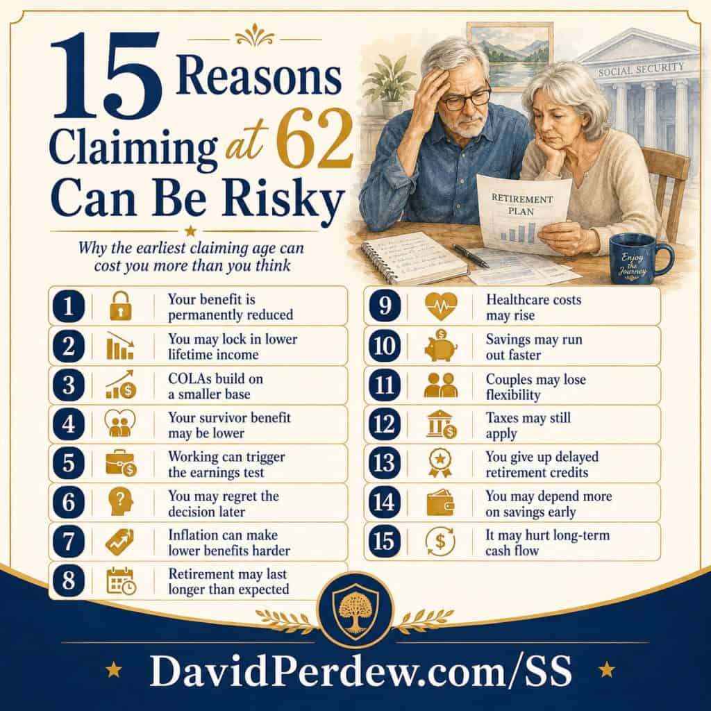 15 reasons claimin at 62 can be risky