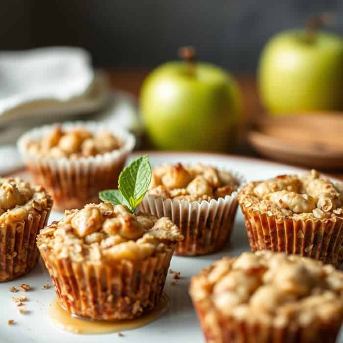 Apple crumble cups