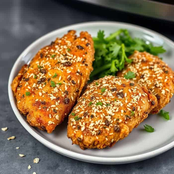 Sesame crusted chicken breast