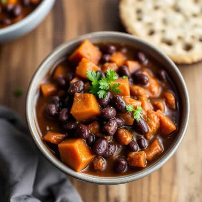 Sweet potato and black bean chili