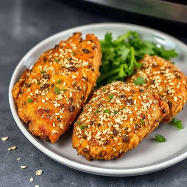 Sesame crusted chicken breast
