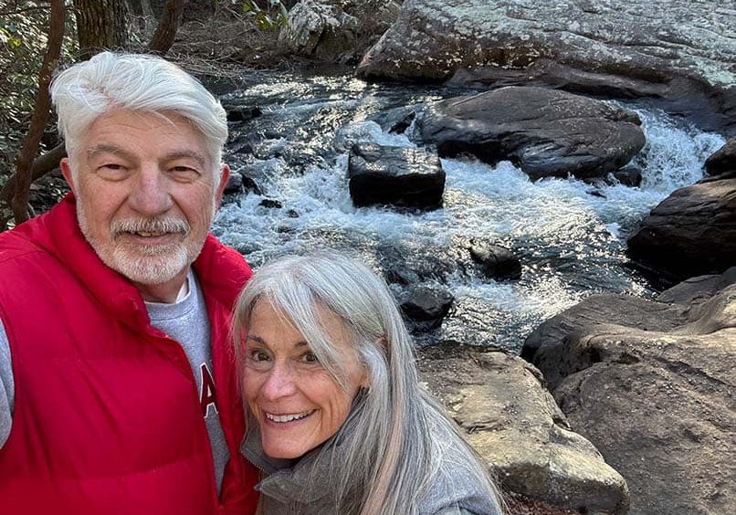 David and Charlsa hiking in North Alabama
